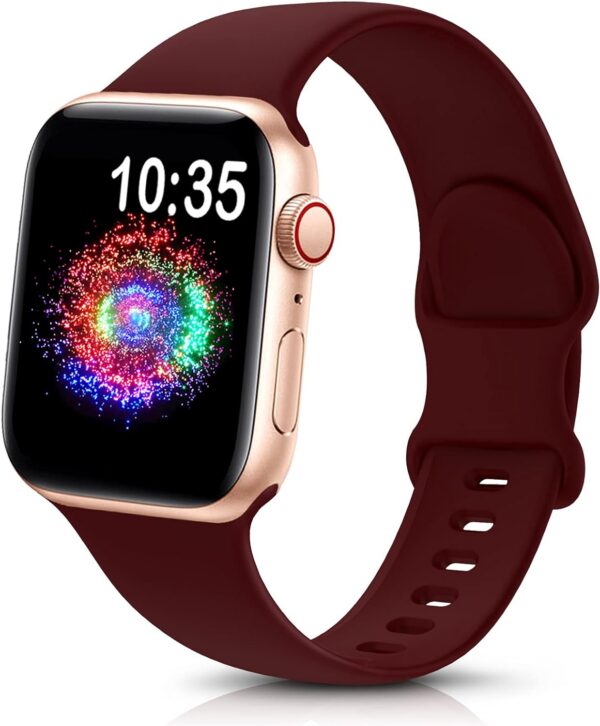 9d82f03f2baafd7e TreasureMax Sport Band Compatible with Apple Watch Bands 38mm 40mm 41mm 42mm 44mm 45mm 49mm,Soft Silicone Strap Compatible for Apple Watch Series 9 Ultra 8 7 6 5 4 3 2 1 SE Men Women Grey 38/40/41MM