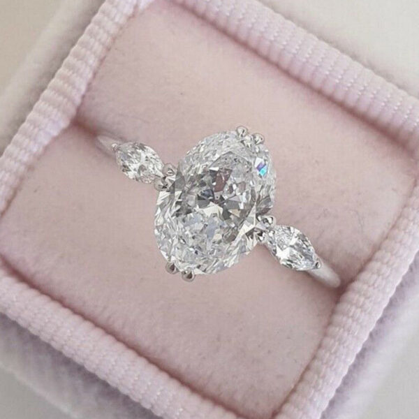 9d94614f71c11650 Sterg Sier Oval Cubic Zirconia Crystal Rings for Women Stylish Female Accessories Party Finger Ring Jewelry
