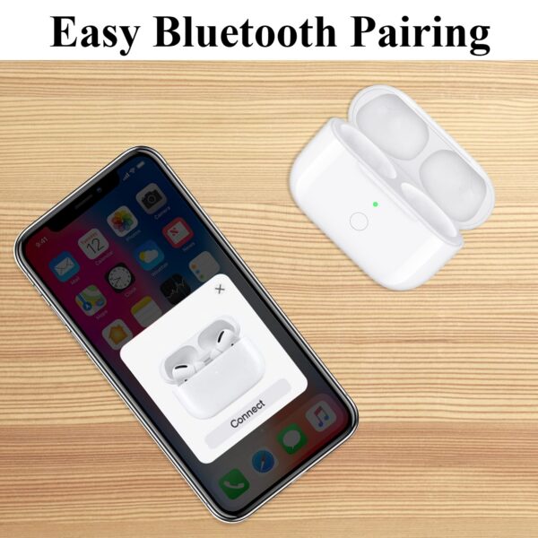 9d95b32e42b48385 Wireless Charging Compatible AirPod Pro, Charger Case Replacement for Air Pod Pro with Bluetooth Pairing Sync Button