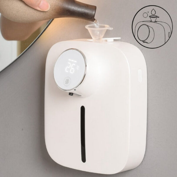 Hot Dispenser Automatic Wall-mounted Rechargeable Temperature Display Liquid Foam Soap Dispensers Hand Sanitizer hine