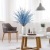 9d9b3b62dccede28 Sggvecsy 10 Pcs 29.5’’ Long Artificial Jasmine Flowers Tall Fake Flower Bouquet Faux Jasmine Plants Dry Branches for Wedding Home Party Office Hotel Restaurant Kitchen Decoration(Blue)