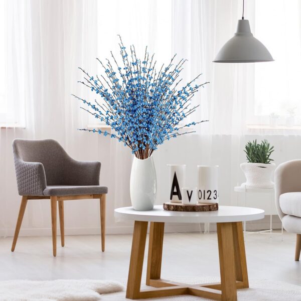 9d9b3b62dccede28 Sggvecsy 10 Pcs 29.5’’ Long Artificial Jasmine Flowers Tall Fake Flower Bouquet Faux Jasmine Plants Dry Branches for Wedding Home Party Office Hotel Restaurant Kitchen Decoration(Blue)