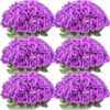 9d9e4f15f853db4b 50 Pcs Artificial Rose Flower Realistic Silk Roses with Stem Bouquet of Flowers Plastic Flowers Real Looking Fake Roses for Home Wedding Centerpieces Party Decorations (Blue)