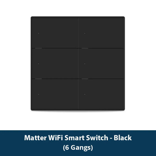 9d9e88dd459a3c7a Zemismart Matter WiFi 1 2 3 4 6 Gangs Smart Wall Light Switch Neutral Required with Big Button SmartThings App Homekit Control