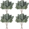18pcs Babys Breath Eucalyptus Leaves Bouquet Blue Gypsophila Artificial Flowers and Faux Greenery for Home Decor