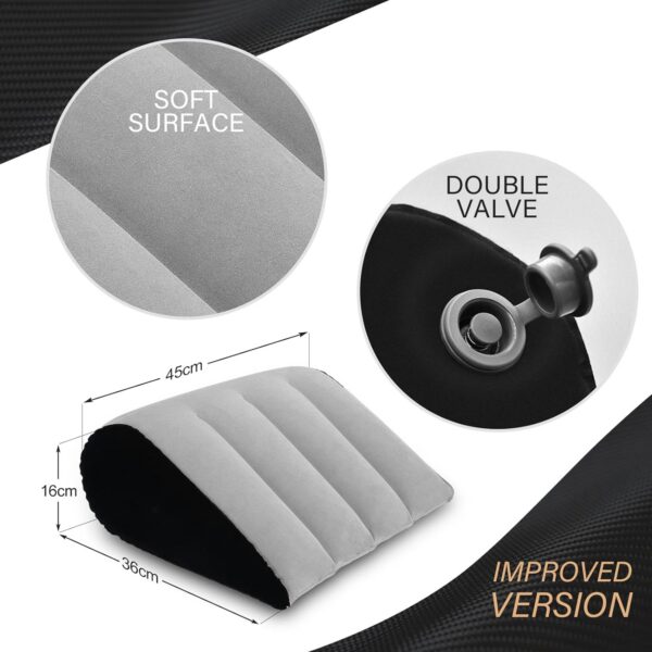 Inflatable Wedge Pillow Camping Cushions – Portable Folding Body Positioners Lightweight Wedge Pillow,Cushion for Yoga,Sleeping,Travel,Reading Lumbar Cushion for Back Pain and Pressure Relief