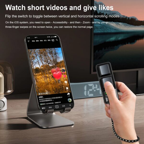 9dbef8bfb7b5fe36 Phone E-Book Page Turner Smart Fingertip Remote Control Video Scrolling Controller Dual Button Portable for Tablet Mobile Phone