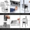 WillowyBe Outdoor Sauna Hot Tent Stove, Rocket Stove Heater, Portable Camping Wood Stove for Dry Sauna, Cooking for Husband and Friends