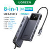 9dd2ebd3d0de1e1c UGREEN Uno USB C HUB 6-in-1 4K60Hz PD100W 10Gbps USB3.2 Splitter Adapter for Laptop Macbook Pro Air USB Expander Docking Station