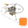 9dda03dd71f9c95c Newest Arrival Portable Three Head Windproof Camping Picnic Burner Outdoor Foldable Gas Stove