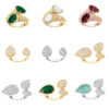 9ddbea667553f471 new model full diamond bead edge drip ring opening, suitable for holiday gifts