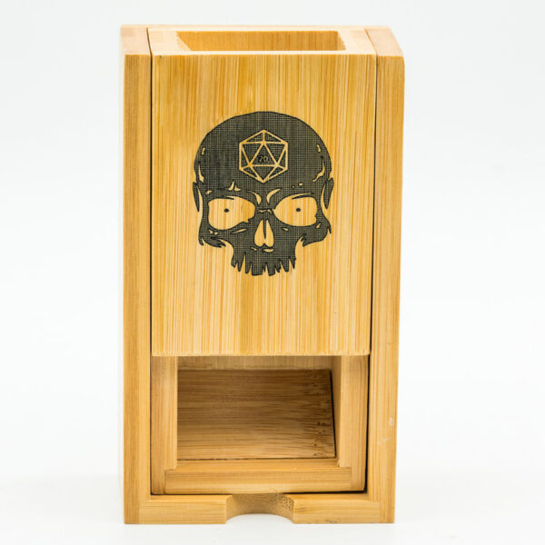 Bamboo Tower Foldable Wooden Die Roller Castle Rolg Case Collapsible Dice Chest For DND, Board Game, D&D, RPG