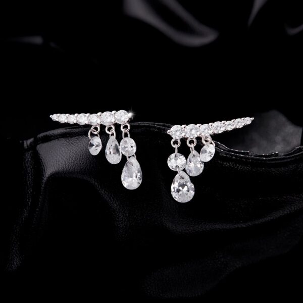 9de9419362332ae6 MODIAN 925 Sterling Silver Sparkling Geometric Water Drop CZ Stud Earrings For Women Wedding Engagement Fine Jewelry Gifts