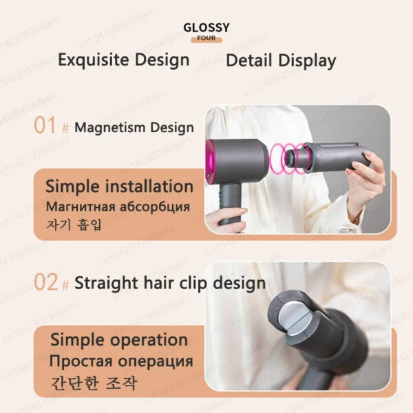 9dee7b69dd6af3d0 Straight Attachment For Dyson Supersonic HD08 HD15 Dryer Accessories Hair Styg Plate Clamp Straighten Tool Nozzle