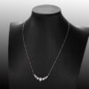 Smyoue 1.7-5CTTW All Moissanite Necklace for Women Smile Princesses Sparkling Diamond Pendant S Sterling Sier Plated PT950