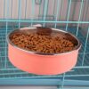 9e0cb25e7902c404 Crate Dog Cat Bowls, Removable Stainless Steel Hanging Pet Cage Bowls for Kennel, Water Food Feeder Bowls Cage Coop Cup for Cats, Dogs, Rabbits and Small Animals (Small, Pink)