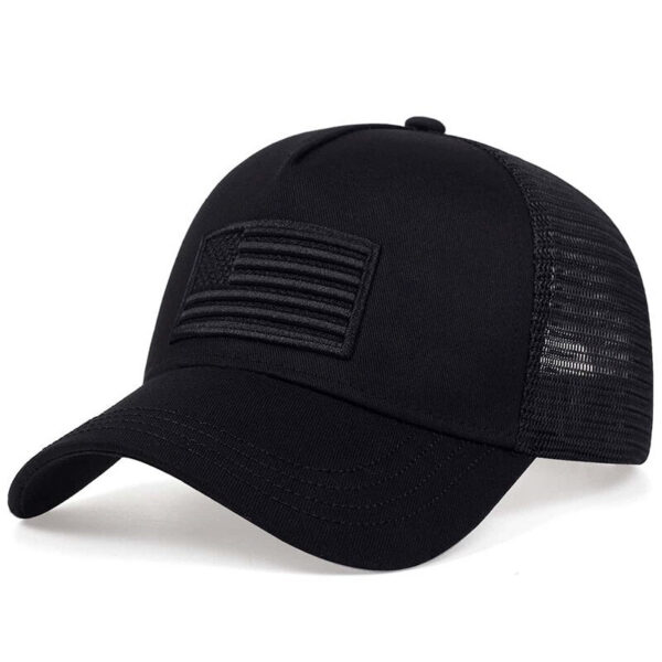 9e2cbb6eccc41058 Fashion American Flag Embroidery Baseball Net Caps Spring and Summer Outdoor Adjustable Casual Hats Sunscreen Hat
