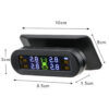 Tire Monitoring System Temperature Warning Fuel Save With 4 External Sensors Solar TPMS Car Tyre Pressure Monitor