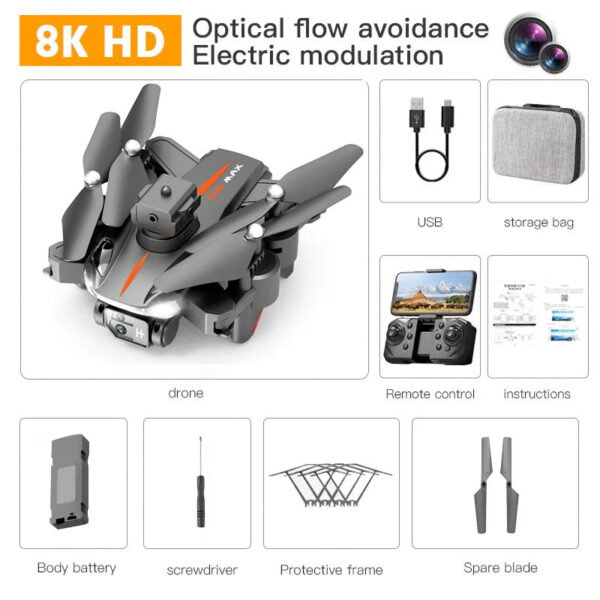 NEW P11 Pro Drone 8K HD Camera GPS Professinal Four-way Intelligent Obstacle Avoidance Foldable Quadcopter RC Distance 5000M Toy