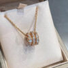 European Exquisite Sterling Sier Full Diamond Snake Head Pendant Ladies Necklace Fashion Brand Jewelry