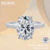 9e5b24eeab5b82b5 NKHOG 1ct 2ct 3ct Oval Moissanite Ring Women 925 Sterling Silver D Color VVS Pass Diamond Test Wedding Band No Fade Rings GRA