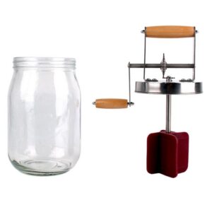 Homemade Churner Manual Butter Maker Food Mixer Glass+silicone 1000ml/1500ml Stirring Tool Silicone Wheel Kitchen Gadgets