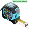 3in1 Measuring Laser Distance Meter Digital Electronic Roulette Stainless Tape Measure