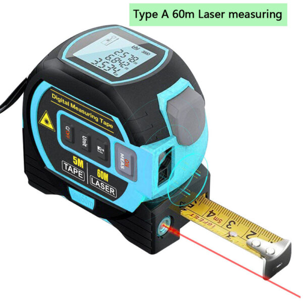 3in1 Measuring Laser Distance Meter Digital Electronic Roulette Stainless Tape Measure