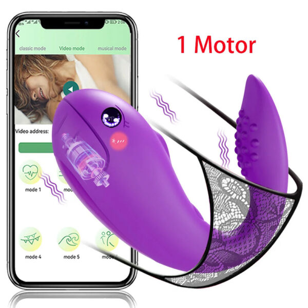 Bluetooth APP 2 Motors G Spot Vibrator for Women Dildo Clitoris Stimulator Vagina Vibrating Love Egg Panties Sex Toys for Adults