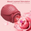 Powerful Sucking-Rose Vibrator Toy Women Vacuum Stimulator Oral Nipple Clit Sucker Toys Goods for Female Adults