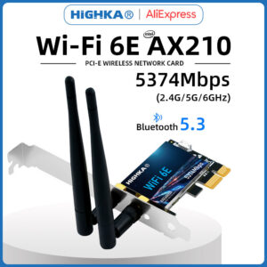 9e781056542e44b4 Wi-Fi 6E intel AX210 PCIe Wifi Card 2.4G/5G/6GHz 5374Mbps PCI Express Wireless Network Cards Bluetooth 5.3 WiFi Adapter for PC