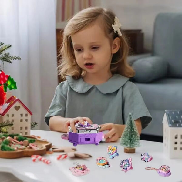 9e8f92933554e69b DIY Making Jewel Rings Magical Kit for Girl Supplies Bead Handmade Princess Pendant Keychain Colored Beans Kid Toy Birthday Gift