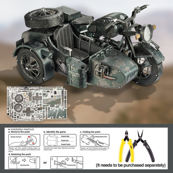 9ea2130d88871525 Piececool 3D Metal Puzzles 750 Motorcycle Assembly Model Kits Diy Toy Christmas Birthday Gifts Jigsaw Home Decoration