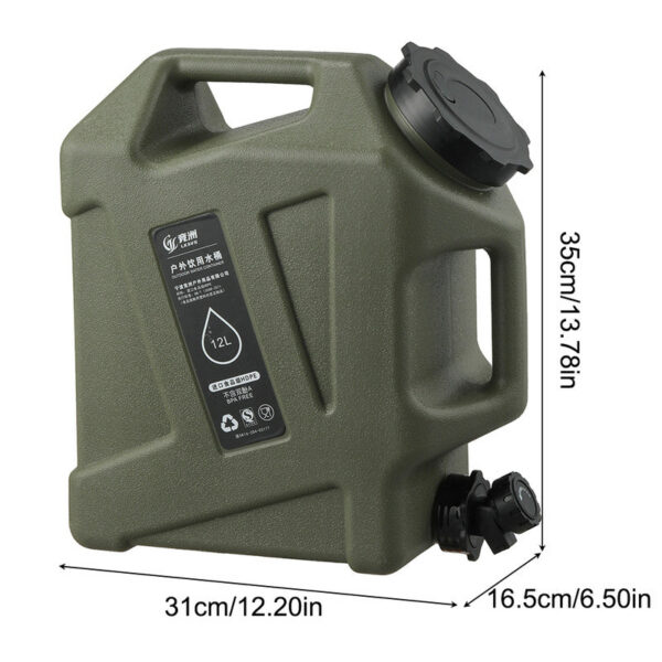 3-12L Bucket Large Capacity Portable Camp Water Bag with Detachable Faucet No Leakage for Camping Fishing Picnic Hiking