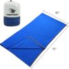 Fleece Sleeping Bag Liner, 75" Long Zipper Microfiber Fleece Travel Single Sleeping Bag Camping Blanket, Indoor Outdoor Blanket for Adults & Children