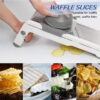 9eb9d7eaf319d3b3 LMETJMA 18 in 1 Adjustable Mandoline Vegetable Slicer Stainless Steel Vegetable Slicer Julienne Slicer for Potato Onion JT214