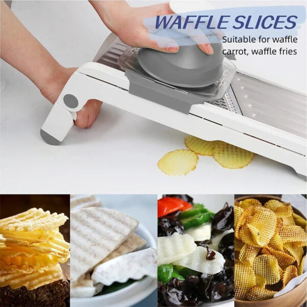 9eb9d7eaf319d3b3 LMETJMA 18 in 1 Adjustable Mandoline Vegetable Slicer Stainless Steel Vegetable Slicer Julienne Slicer for Potato Onion JT214
