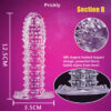 9ecb7566ce5df550 Spike Penis Sleeve Reusable Condoms Sex Toys for Men Delay Ejaculation Penis Sleeve Contraception Cock Ring Extender 남성전용기구