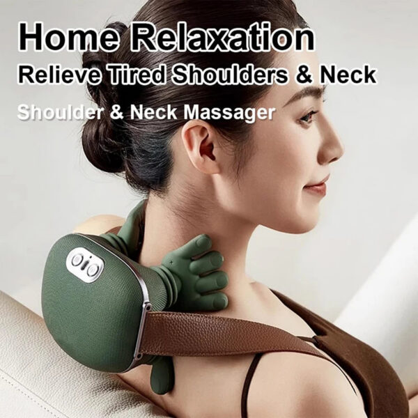 9ed9620f13e64935 2025 Bionic Neck Shoulder Massager N7 Kneading Massager Shawl 3-Level Modes Neck Cervical Waist Leg Body Muscles Massage Pillow