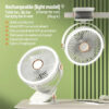Camping Fan8000mAh Rechargeable Desktop Portable Air Circulator Wireless Ceig Electric With LED Light Clip-on Home Fan