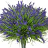 Artificial Plants Outdoor, 24PCS Lavender Artificial Flowers, UV Resistant Fake Flowers, Faux Flowers for Outdoor Planters for Home Garden Outside Porch Decor