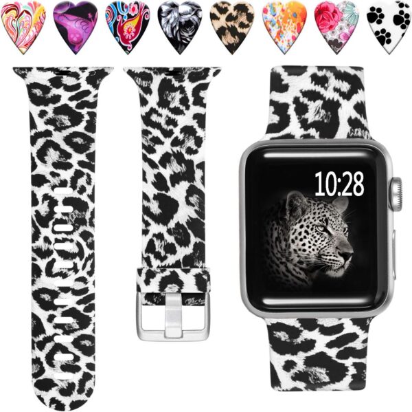 Laffav Compatible with Apple Watch Band 41mm 40mm 38mm iWatch Series 9 & Ultra 2 & SE & Ultra & Series 8/7/6/5/4/3/2/1 for Women Men, Colorful Jellyfish, M/L