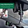 Rearview Holder, 360° Rotatable and Retractable Car Phone Mount, Multifunctional Rear View Mirror Holder for All Ca