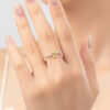 9f0080c258396c85 MODIAN Real 925 Sterling Silver Exquisite Sparkling Emerald Cut Pink Yellow Zirconia Ring For Women Wedding Luxury Fine Jewelry