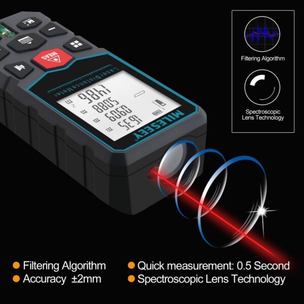 9f0ae6ccc64158c4 Mileseey X5 Laser Distance Meter Roulette Digital Tape Rangefinder Level Bubble Trena Metro Range Finder Measuring Tools