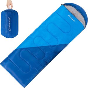 Clostnature Leichter Schlafsack für Camping – Outdoor Lässiger Deckenschlafsäcke mit Kleines Packmaß für Erwachsene, Damen, Herren, Wandern, Sport, Bergsteigen(Links Reißverschluss)