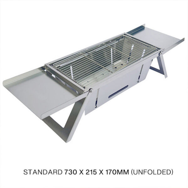 9f1966da765d7e01 Stainless Steel Folding Grill For Home And Outdoor Charcoal Kebabs less Portable Collapsible Barbecue