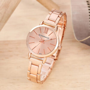 6 PCS New Love Rhinestone Jewelry Ladies Ring Necklace Earrings Bracelet Set Simple Digital Steel Strap Quartz Watch