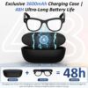 9f20d0664e53c092 2026 New 3600mAh Large Capacity Smart Glasses 800W Pixel Anti-shake Camera 120+Language Translation Video Recording Call Glasses