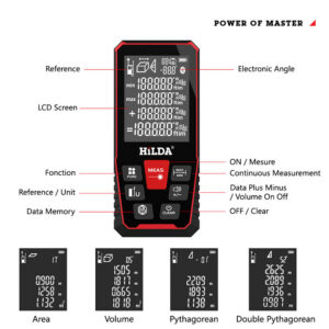 9f238f2770ffe6b0 Professional Laser Meter 40M 60M 80M 100M Rangefinder Building Ruler Portable Distance Lazer Measure Tool